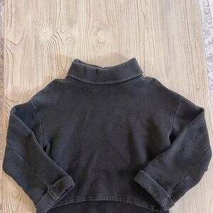 Varley Charcoal Ribbed Knitwear crop length  size XS